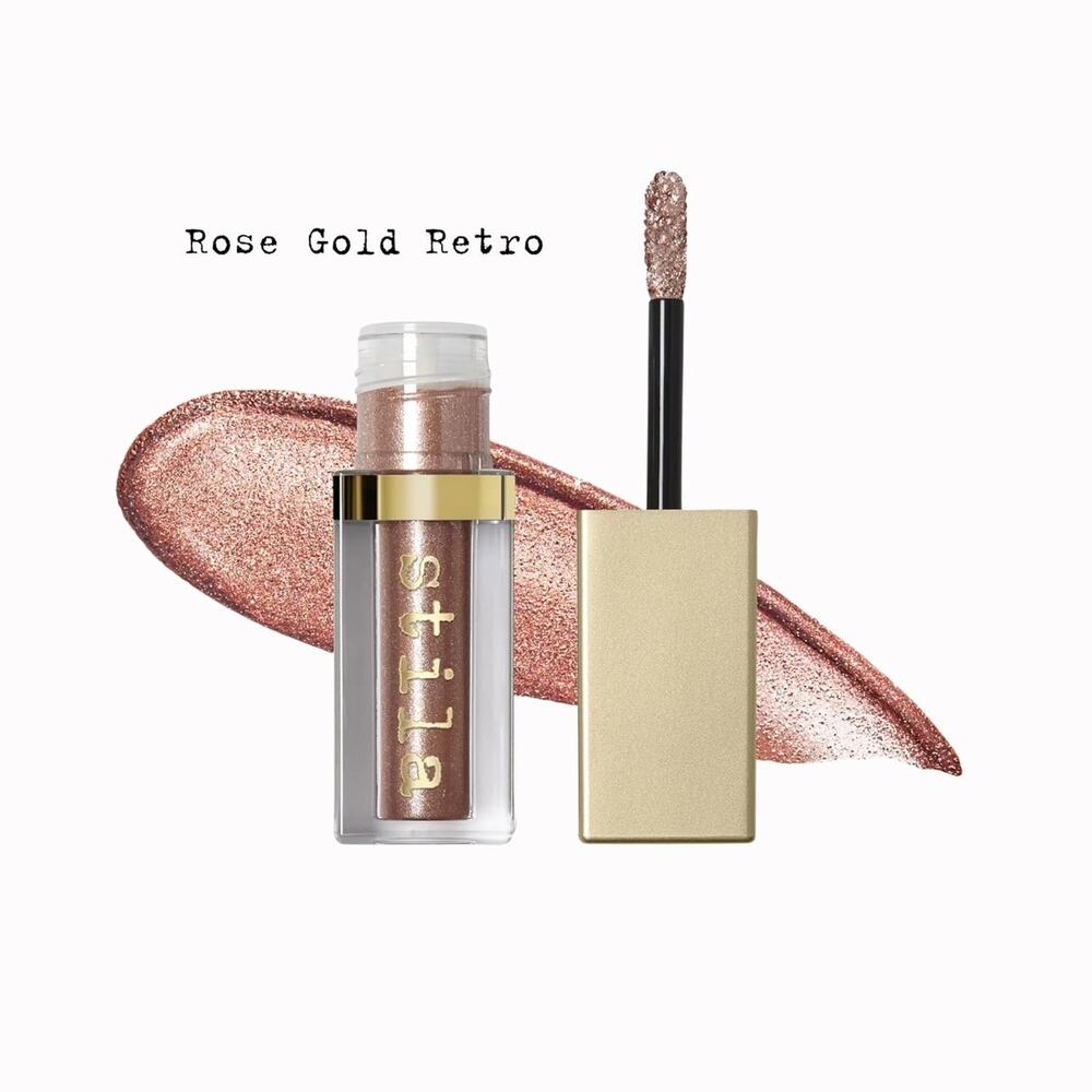 Stila Glitter & Glow Liquid Eye Shadow, Rose Gold Retro, 0.15 Oz